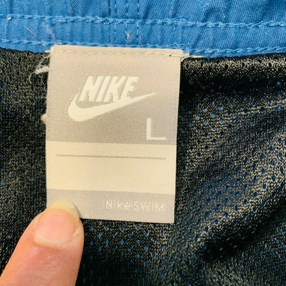 Vintage Nike Spell Out Mesh Lined‎ Swim Trunks L - Picture 4 of 12